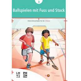 Ballspielen mit Fuss und Stock