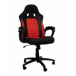 LC POWER Sedia da gaming CL-RC-BR (Nero, Rosso)