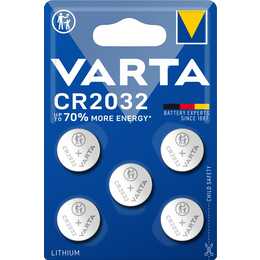 VARTA Batterie (CR2032, Universel, 5 pièce)