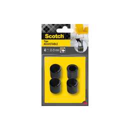 3M Möbelgleiter Adjustable (4 Stück, Schwarz)