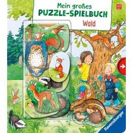 Mein grosses Puzzle-Spielbuch: Wald