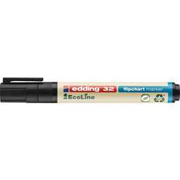 EDDING Flipchart Marker EcoLine 32 (Schwarz, 1 Stück)