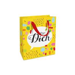 BRAUN + COMPANY Sachet cadeau (Jaune, Rouge, Texte et lettres)