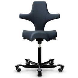 HAG Capisco 8106 Sedia girevole per ufficio (Grigio, Nero)