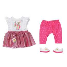 ZAPF CREATION Little Everyday Outfit Set di vestiti per bambole (Bianco, Rosa)