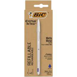 BIC Penna a sfera Cristal ReNew (Blu)