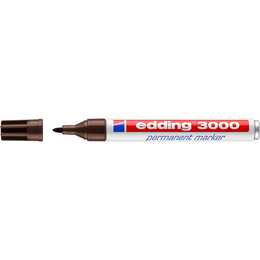 EDDING Permanent Marker 3000 (Dunkelbraun, 1 Stück)