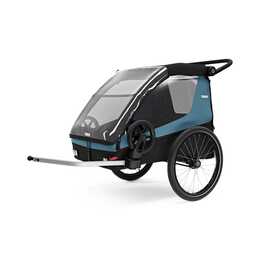 THULE Remorque à vélo pour enfants Courier Aegean Blue (2 sièges)