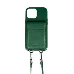 URBANY'S Backcover con cordoncino Racing Green (iPhone 15 Pro, Verde)