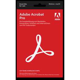 ADOBE Acrobat Pro (Jahreslizenz, 1x, 12 Monate, Deutsch)