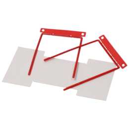 D-CLIP Pressino fermafogli (Rosso, 100 pezzo)