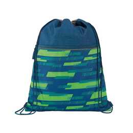 COOCAZOO Borsa da palestra Lime Stripe (Blu-verde, Verde fluo, Verde, Blu)