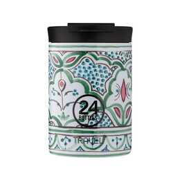 24BOTTLES Bicchiere thermos Travel Tumbler Marrakech (0.35 l, Verde, Bianco, Multicolore)