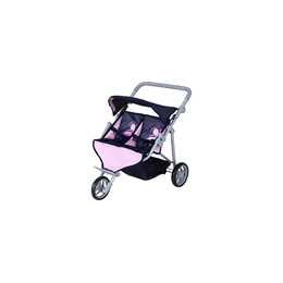 KNORRTOYS Princess Zwillings-Puppenwagen (Violett, Pink, Blau, Rosa)