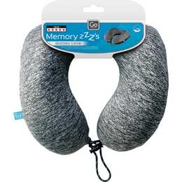 GO TRAVEL Memory ZZZ’s Cuscino da viaggio per sostegno testa e collo