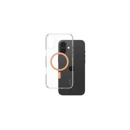 CARE Backcover MagSafe Flagship (iPhone 16 Plus, Transparent, Orange)