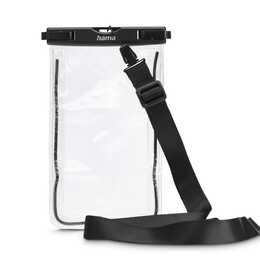 HAMA Tasche mit Kordel (6.7", Transparent, Schwarz)