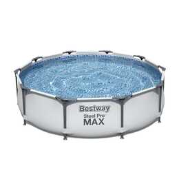 BESTWAY Piscina fuori terra con struttura tubolare in acciaio Steel Pro Max (305 cm x 76 cm)