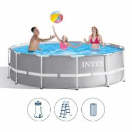 INTEX Piscina fuori terra con struttura tubolare in acciaio Prism Frame Set (366 cm x 99 cm)