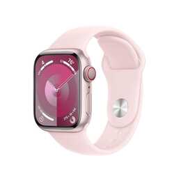 APPLE Watch Series 9 GPS + Cellular (41 mm, Aluminium, Rosa, S/M)