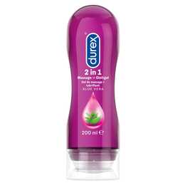 DUREX Massage- und Gleitgel Play 2in1 (200 ml, Aloe Vera, Wasserbasis)