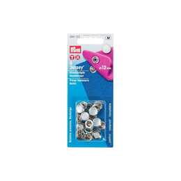 PRYM GROUP Jersey Pulsanti (Argento, Bianco, 6 pezzo)