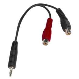 INTERTRONIC Adapterkabel (3.5 mm Klinke, Cinch, 10 cm)