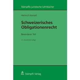 Schweizerisches Obligationenrecht. Besonderer Teil