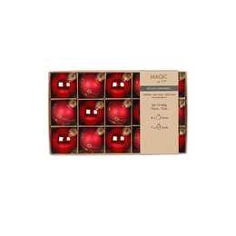 INGES CHRISTMAS DECOR Pallina di Natale (15 pezzo, Rosso)