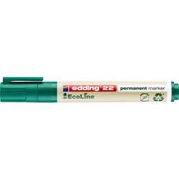 EDDING Marqueur permanent EcoLine 22 (Vert, 1 pièce)