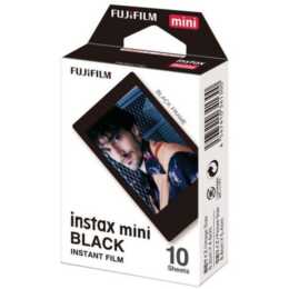 FUJIFILM Black Sofortbildfilm (Instax Mini, Schwarz)