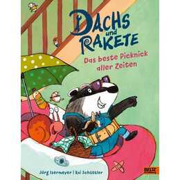 Dachs und Rakete - Das beste Picknick aller Zeiten. Vierfarbiges Bilderbuch