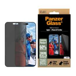 PANZERGLASS Displayschutzglas Ultra Wide Fit Privacy (iPhone 16 Pro Max, 1 Stück)