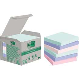 POST-IT Blocchetti memo Recycling (6 x 100 foglio, Viola, Blu chiaro, Porpora, Blu, Rosa, Coral)