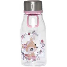 BECKMANN Kindertrinkflasche Deer (0.4 l, Transparent, Pink)