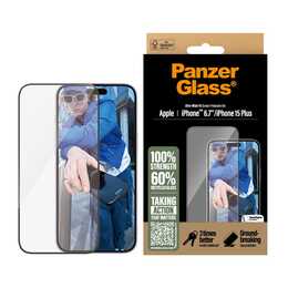 PANZERGLASS Verre de protection d'écran Ultra Wide Fit (iPhone 15 Plus, iPhone 16 Plus, 1 pièce)