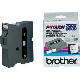 BROTHER TX251 Schriftband (Schwarz / Weiss, 24 mm)