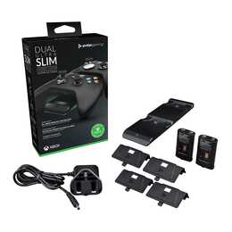 PDP Dual Ultra Slim Ladestation (Microsoft Xbox Series S, Microsoft Xbox Series X, Microsoft Xbox One, Schwarz)