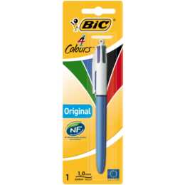 BIC Stylo à bille 4 Colours (Bleu, Vert, Noir, Rouge)