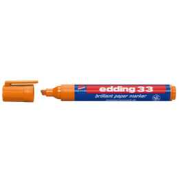 EDDING Marqueur permanent 33 Brilliant (Orange, 1 pièce)