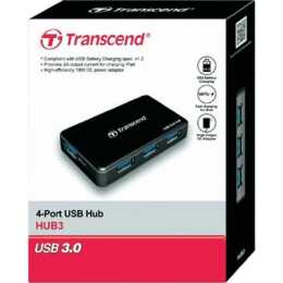 Concentrateur d'interface SuperSpeed TRANSCEND, noir, 5000Mbps