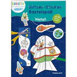 Glitzer-Sticker Bastelspass.Weltall