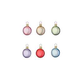 INGE GLAS MANUFAKTUR Boules de Noël Macarons (6 pièce, Multicolore)