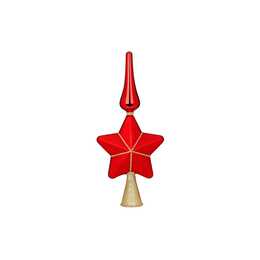 INGES CHRISTMAS DECOR Puntale per albero di Natale (Oro, Rosso)