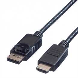 VALUE Câble de connexion (Port écran, HDMI, 1 m)