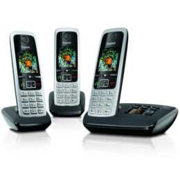 GIGASET C430A Trio (DECT, Silber, Schwarz)