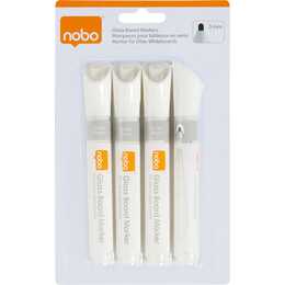 NOBO Whiteboard Marker (Weiss, 4 Stück)