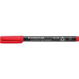 STAEDTLER Pennarello indelebile Lumocolor 314 B (Rosso, 1 pezzo)