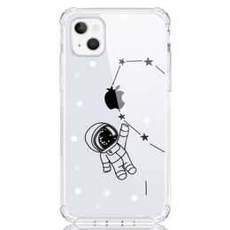 EG Backcover (iPhone 14 Plus, Astronauta, Transparente)