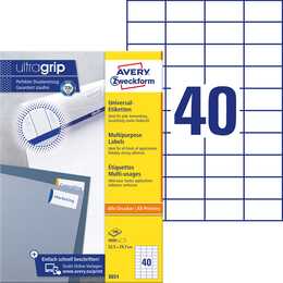 AVERY ZWECKFORM Ultragrip (29.7 x 52.5 mm)